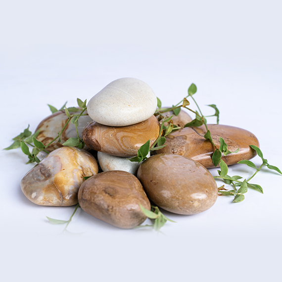 Natural Flat Golden Pebbles